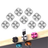 Cable Management Cord Organizer ORICO 1 Channel Desk Cable Clips Wire Cord Holder for Power Cords and Charging Accessory Cables, Mouse Cable, PC, Office and Home (Gray, 10 PCS)