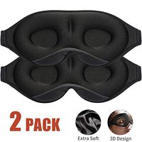 2Pack Upgraded Sleep Eye Mask for Women Men, Soft Lycra Material Eye mask for Sleeping 3D Contoured Cup Sleep Mask & Blindfold,100% Black Out Light Sleeping Mask for Travel, Nap, Yoga(Black and Grey)