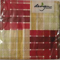 Design Design Luncheon Napkins 20 ct Portofino Plaid 621-08032