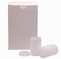 Shapenty White Plastic Film Canister Holder Small Personal and Household Items Storage Containers Case with Lids for Scientific Activity or Travel, 12PCS