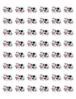Special Pack 48 Cute Farm Cow Envelope Seals Labels Stickers 1.2" Round #CUAS