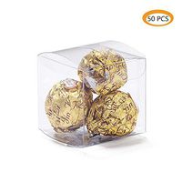 ZOOYOO Clear Plastic Box 2x2x2 inch for Weddings/Party Favors/Packaging Treat Cupcake Transparent Packing Box 50pcs