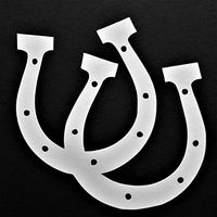 Horseshoe Hoseshoes Horses Vinyl Decal Sticker|WHITE|Cars Trucks Vans SUV Laptops Wall Art|5.25" X 5.25"|CGS746