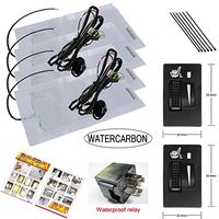 WATERCARBON Carbon Fiber Seat Heater Kit Hi/Lo Setting, 2 Seats ... (seat Heater for Toyota)