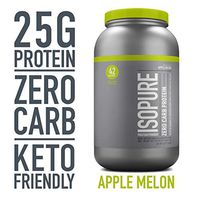 Isopure Zero Carb, Vitamin C and Zinc for Immune Support, 25g Protein, Keto Friendly Protein Powder, 100% Whey Protein Isolate, Flavor: Apple Melon, 3 Pounds (Packaging May Vary)