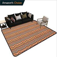 YucouHome Native American Polka Dot Door Mats Inside, Colorful Chevron Zig Zag Lines Historical Mayan Pattern ity Theme, Easy Maintenance Area Rug Living Room Bedroom Carpet(2'x 6') Multicolor