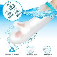 Bridawn Arm Cast Cover for Shower Waterproof Cast Protector Adult with 3 Clips Extra Long Wide Reusable Sleeve Bag for Hand Wrist Wound Burns Dressings Splint Surgeries （24.4 inchs Half Arm）
