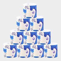 EFGIU 10 Rolls Toilet Paper Bulk, 3 Ply Toilet Tissue Paper for Home Kitchen Bathroom Soft Gentle Flushable Clean