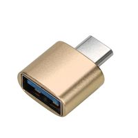 GBSELL USB-C Type-C To USB 2.0 OTG Mini Adapter Converte For Samsung Galaxy S9/Note8/OnePlus 3T/ZTE Zmax Pro Z981 (Gold)