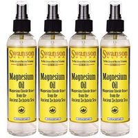 Swanson Magnesium Oil Spray Zechstein Magnesium Soothes Muscles Nourishes Skin Stress Relief Sleep Rapid Absorption Dr. Barbara Hendel's Formula 8 fl oz (237 ml) Liquid (4 Pack)
