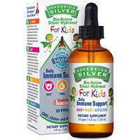 Sovereign Silver Bio-Active Silver Hydrosol for Kids for Immune Support - 10 ppm, 4oz (118mL) – Dropper