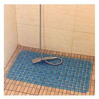GHHZZQ 2 Pieces Bathtub Mat Non-Slip Breathable Massage Suction Cup PVC Foot Pad Kitchen Bathroom Rugs, 5 Colors, Multiple Sizes (Color : Blue, Size : 36x68cm)