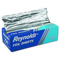 Reynolds 721 12" Length x 10-3/4" Width, Plain InterFolded Foil Sheet (6 Packs of 500 sheets)