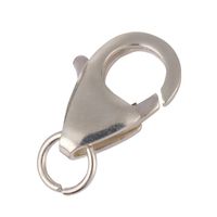 2pcs Sterling Silver Raindrop Trigger Lobster Clasp Connectors 15mm for Jewelry Craft Making Findings SS24