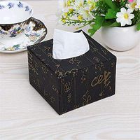 T-ZJHC Hotel Restaurant European Creative Small Napkin Tray Square Tray Paper Towel Box, Black Chinese Style