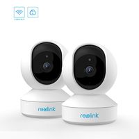 3MP Pan Tilt Indoor WiFi Security Camera System, 2.4Ghz WiFi Baby Monitor Home Camera with Night Vision, 2-Way Audio, Works with Google Assistant, E1(2 Pack)