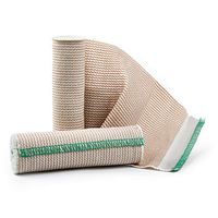 Premium Elastic Bandage Wrap Compression Roll, Includes Hook and Loop Closure, Set of 2 Pack FDA Approved, One Rolls of Each Size 6 Inch x 4.6 Meter Polyester Cotton.