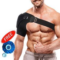Aptoco Shoulder Brace Adjustable Compression Brace Ice Therapy Relief for Sprains, Strains, Torn Rotator Cuff,Shoulder Injuries,Tendonitis| Left or Right Arm(One Size Regular)