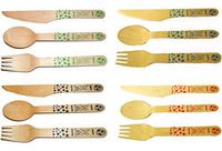 Perfect Stix St Patrick Kit Wooden Disposable Cutlery Kit with St Patricks Day Print, Easter