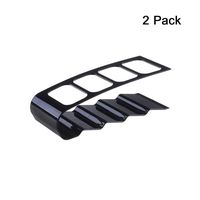 Jkhome 4 Slots Plastic TV DVD Stereo Remote Control Holder Organizer Storage Stand Storage Caddy Practical Box Home Clear Modern Chic Space Saving Set of 2 (Black, 2)