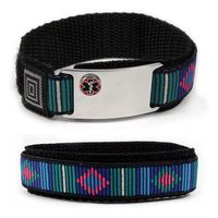 Seizure Disorder Sport Medical ID Alert Bracelet with Decorative Adjustable Wristband.