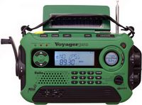 Kaito Voyager Pro KA600 Digital Solar Dynamo,Wind Up,Dynamo Cranking AM/FM/LW/SW & NOAA Weather Emergency Radio with Flashlight, Reading Lamp Alert,Smart Phone Charger & RDS and Real-Time Alert, Green