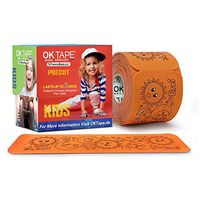OK TAPE Kid Sport Kinesiology Tape Designed for Kid&Teenage Hypoallergenic for Sensitive Skin Precut Tape for Sports Supply，Easy Removal No Harm to Skin 5.9 Inches 32 Strips 1 Roll