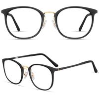 Tamwy Blue Light Blocking Glasses Computer Glasses Ultem Eyeglasses Frame Anti Eyestrain Headache Lightweight Clear Eyewear (Black)