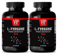 Blood Pressure Health - L Tyrosine 500MG - Blood Pressure Vitamins for Men - 2 Bottles (120 Capsules)