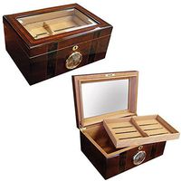 Heritagelag 80 Cigars Walnut Wood Humidor 14 X 9.5X 6.5 F8800