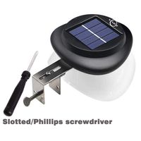 KJ-KayJI Outdoor 9 LED Fence Light,Solar Gutter Lights Deck Lights with a Small Screwdriver,Waterproof Security Lamps for Eaves Garden Landscape Pathway Driveway Deck Stairs (1 PCS,Cool White)