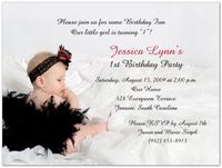 Zoey 1st Birthday Invitations - Set of 20