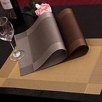 Hyalo (TM) 1 pc PVC Heat-insulated Tableware Chic Placemat Kitchen Dinning Bowl waterproof Pad Mat Home Table Decoration Accessories 3 Color