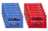 LivBar Organic All Natural Macro Snack Bar - Berry Nice Variety Pack, 12 Count - Healthy & Delicious Non GMO Gluten, Nut, Soy, and Dairy Free Protein Bar with Low Sugar