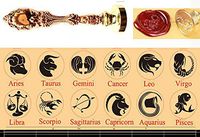 MNYR Aquarius Constellation Wax Seal Stamp Retro Rose Gold Metal Handle Wedding Invitation Card Stationary Embellishment Envelope Exceptional Gift Idea Custom Logo Wax Seal Sealing Stamp Wax Stick Kit