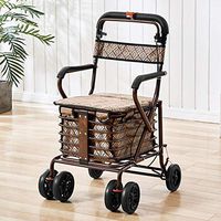 GGYDD Folding Rolling Walker Rollator,4 Wheel Walker for Seniors Transport Rollator Walke with Seat and Wheels-b 50x80x90cm(20x31x35)