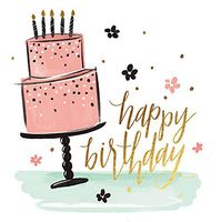 Cypress Home Happy Birthday Paper Cocktail Napkins, 20 count