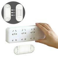 simpletome Adhesive Power Strip Holder Wall Mount Organizer for WiFi Router Surge Protector Remote Controller (8 Pack)