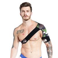 IYUNYI Camouflage Adjustable Single Shoulder Brace Gym Sports Therapy Neoprene Shoulder Support Strap Wrap for Man (Left)