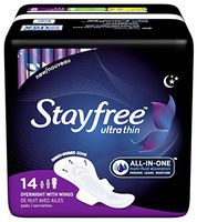 Stayfree Ultra Thin Overnight Pads with Wings, 14 Count