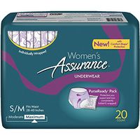 Assurance for Women Maximum Absorbency Protective Underwear with Comfort Shape, Small-Medium, 20-Count