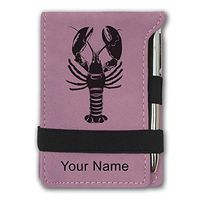 Mini Notepad, Lobster, Personalized Engraving Included (Pink)