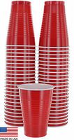 Amcrate Red Colored 12-Ounce Disposable Plastic Party Cups - Ideal for Weddings, Party’s, Birthdays, Dinners, Lunch’s. (Pack of 50)