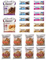 Quest Nutrition Protein Bar Super Fan Pack (7 Flavor Variety). Low Carb Meal Replacement Bar with 15+ Grams of Protein. High Fiber, Gluten Free. (28 Bars Total)