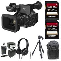 Panasonic HC-X1 4K Ultra High Definition Professional Camcorder, (2) 128GB SDXC, Manfrotto MKCOMPACTACN-BK Kit