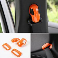Nicebee Orange ABS Safety Belt Trim Cover Decoration for Jeep Renegade 2015 UP