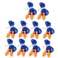 10 Pairs Waterproof Soft Ear Plugs Silicone Corded Reusable Hearing Protect Safety Earplugs for Swiming Use