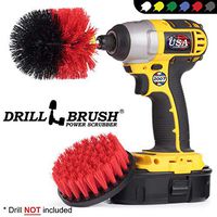 Farm - Horse - Barn - Outdoor - Cleaning Supplies - Drill Brush - Stiff Bristle Scrubber Kit for - Rubber Mat - Water Trough - Feed Buckets -Concrete - Stone - Brick - Spin Brush - Concrete Pools