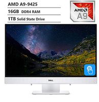2019 Dell Inspiron 24 All-in-One AIO Desktop Computer 23.8" FHD IPS Touch Display AMD A9-9425, 16GB RAM, 1TB SSD, HDMI, Multi-Card Reader, Wireless-AC, Bluetooth, Wireless Keyboard&Mouse, Win10