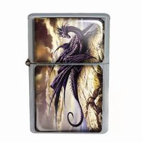 Wind Proof Dual Torch Refillable Lighter Dragons Design-007